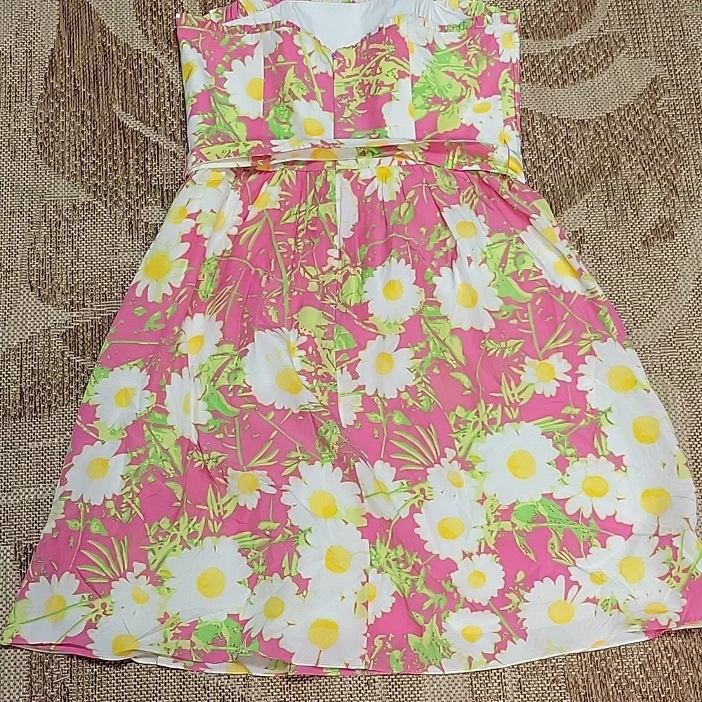 Lilly Pulitzer Pink and Green Floral Dress - Picture 3 of 3
